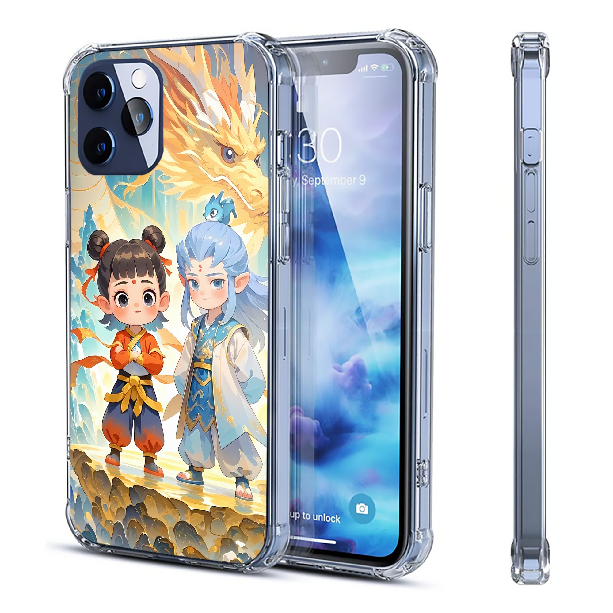 （画像用） Ne Zha 2 ナタ 魔童の大暴れ 【iPhone 12シリーズ対応】透明スマホケース（クリアソフトケース）